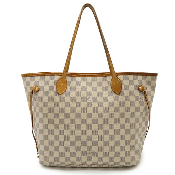 LOUIS VUITTON Damier Azur Neverfull MM Tote Bag Shoulder N51107 - Picture 1 of 10